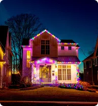 Custom-cut holiday light strings
