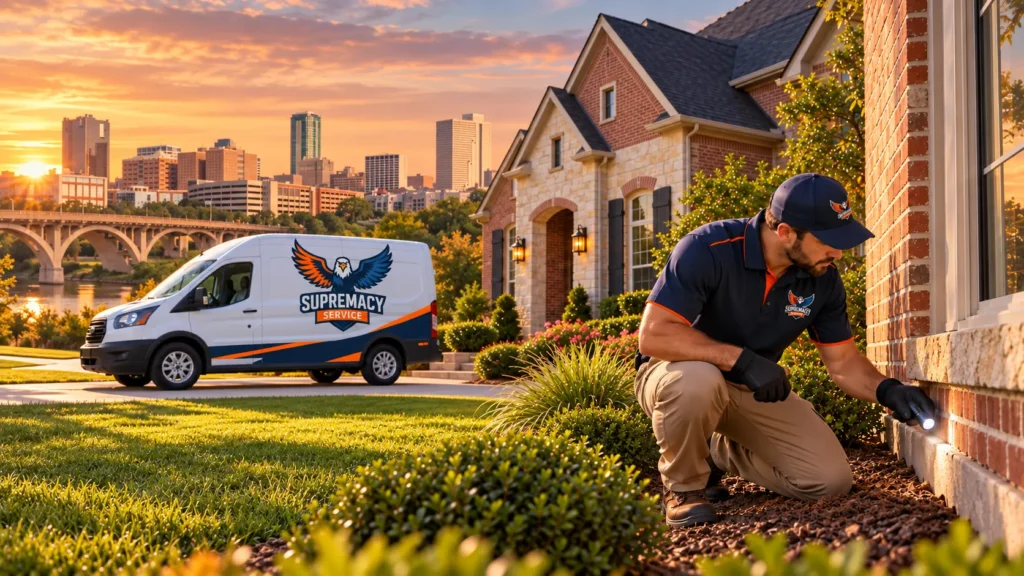 Professional pest control in Fort Worth, TX for homes and businesses. Spider, cockroach, rodent, termite, mosquito, bed bug, wildlife and commercial pest services from Supremacy Service.