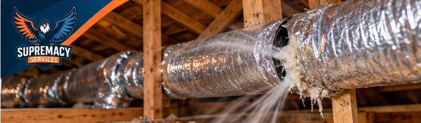 Damaged attic ductwork leaking conditioned air and causing uneven cooling in a Dallas home