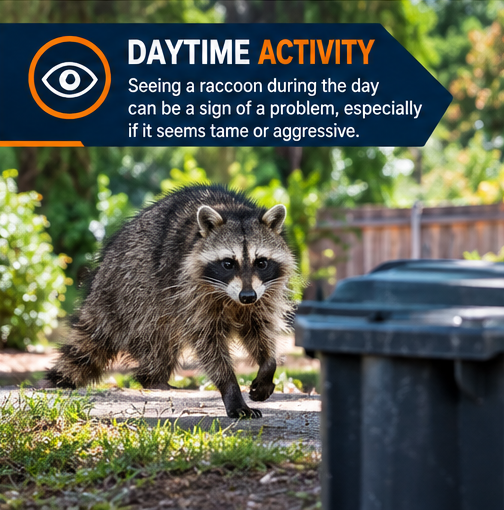 Raccoon showing unusual daytime activity near a Dallas home