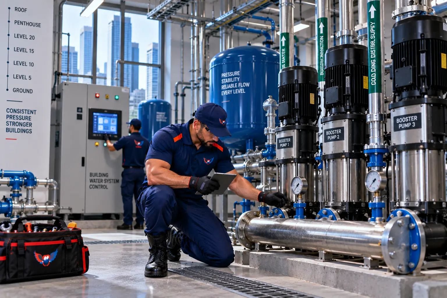 Multi-Story Water Booster Pumps & Pressure Balance