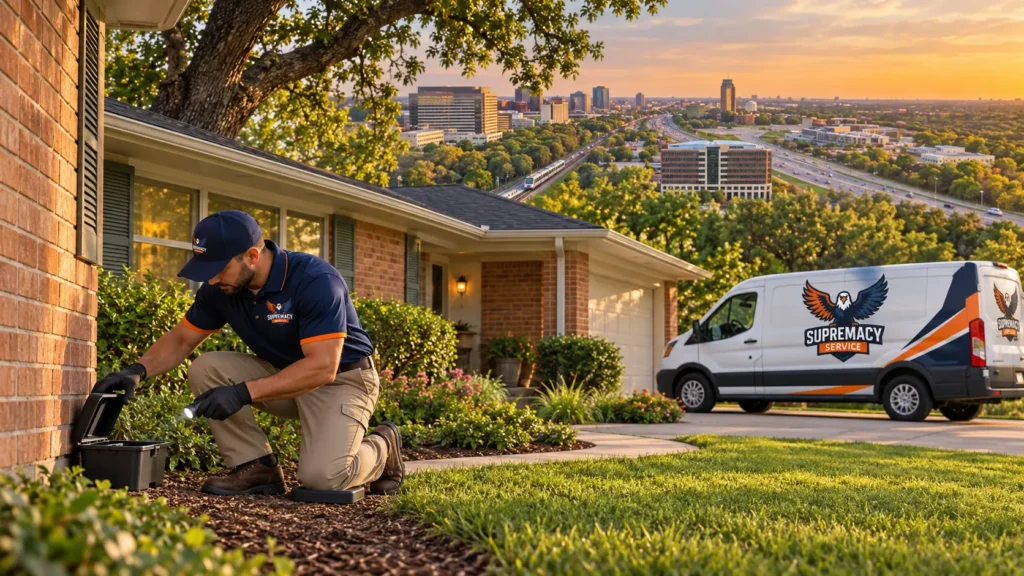 Supremacy Service provides pest-control solutions for ants, cockroaches, spiders, rats, mice, termites, scorpions, mosquitoes, fleas, ticks, bed bugs, wasps and wildlife, along with broader perimeter pest-control programs.