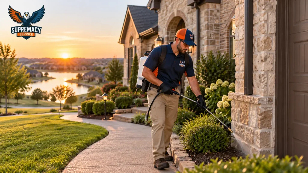 Professional pest control in McKinney, TX for homes and businesses. Spider, cockroach, rodent, termite, mosquito, bed bug, wildlife and perimeter pest services from Supremacy Service.