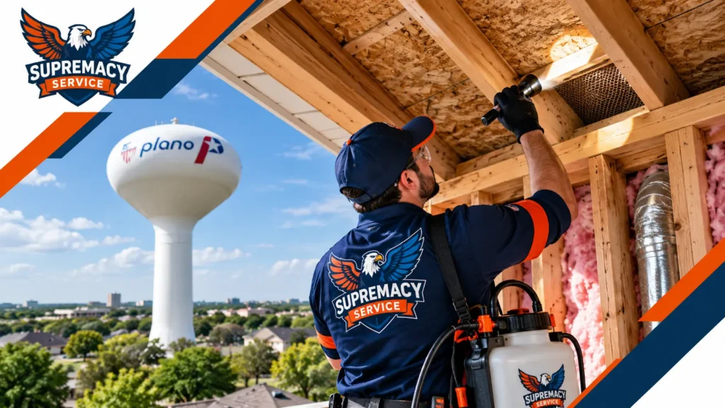 Professional pest control in Plano, TX for homes and businesses. Spider, cockroach, rodent, termite, mosquito, bed bug, wildlife and perimeter pest services from Supremacy Service.