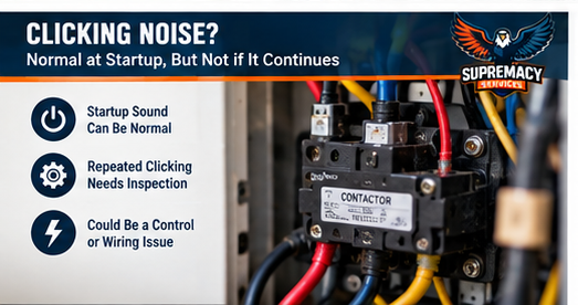 HVAC electrical contactor that may cause repeated clicking noises in an air conditioner