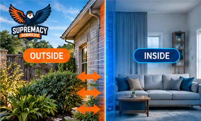 Exterior perimeter pest control helping prevent pests from entering a Dallas home