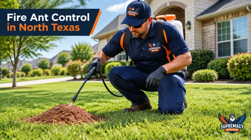Ant prevention and perimeter pest control around a Dallas-Fort Worth home