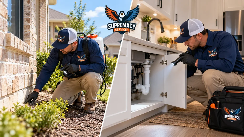 Comparison of outdoor pest prevention, indoor pest treatment and combined pest management for a home