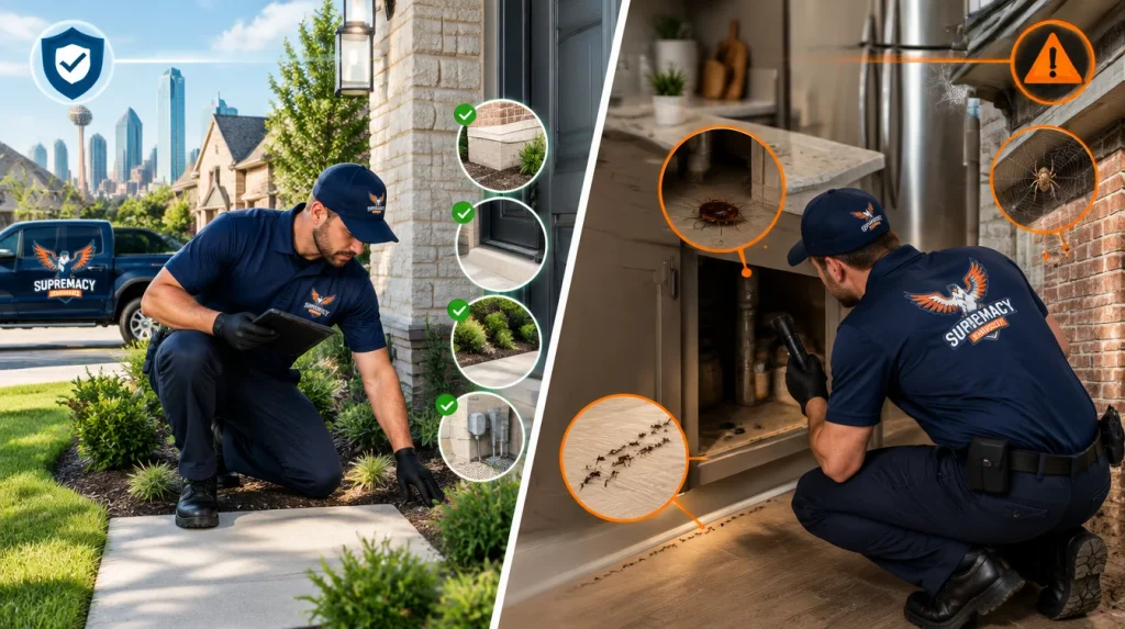 Preventive pest control compared with reactive pest treatment at North Texas homes