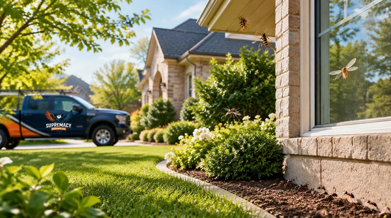 Common spring pests around a North Texas suburban home